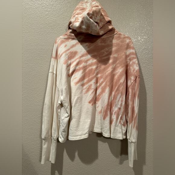 Disney Parks Princess Jasmine Pink and Cream Tie Dye Cropped Hoodie Sz XL - Picture 7 of 9